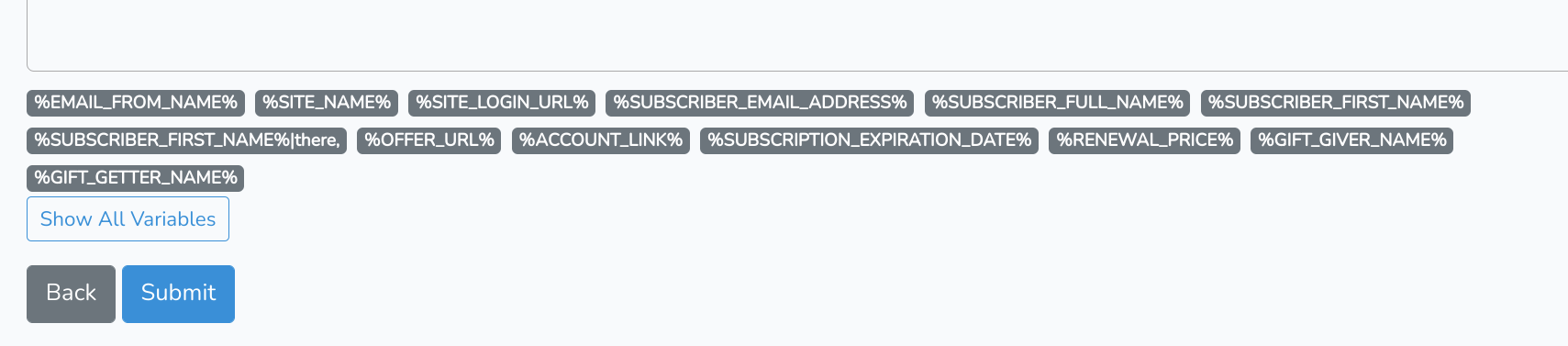 Outpost Autoresponder Email Variables Expanded