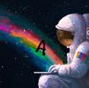 Astronaut editing in space