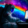 Astronaut on computer