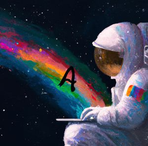 Astronaut editing in space