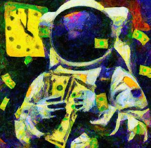 Astronaut with an abundance of time and money