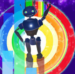 Happy robot ready to report to you every morning