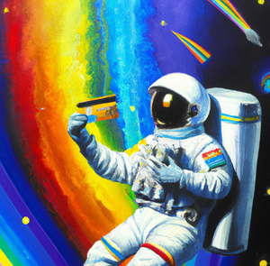 Astronaut making money in space