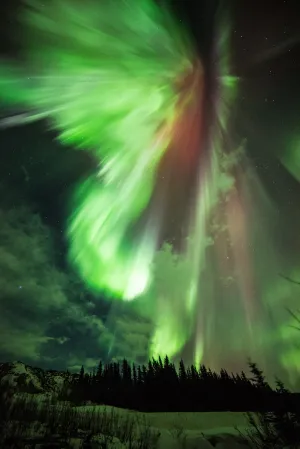 Outpost 2.4.4 (Aurora Borealis Illuminates the Night Sky)